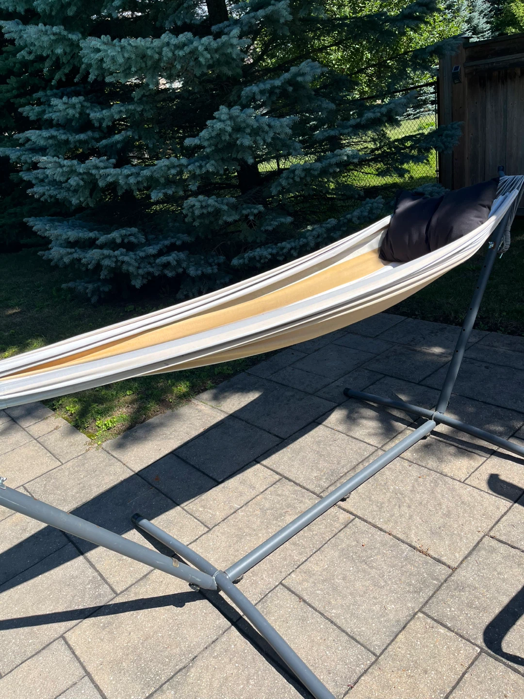 Striped Hammock with Stand - photo 2