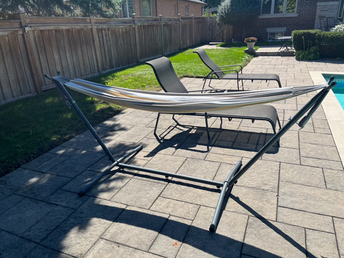 Striped Hammock with Stand - photo 4