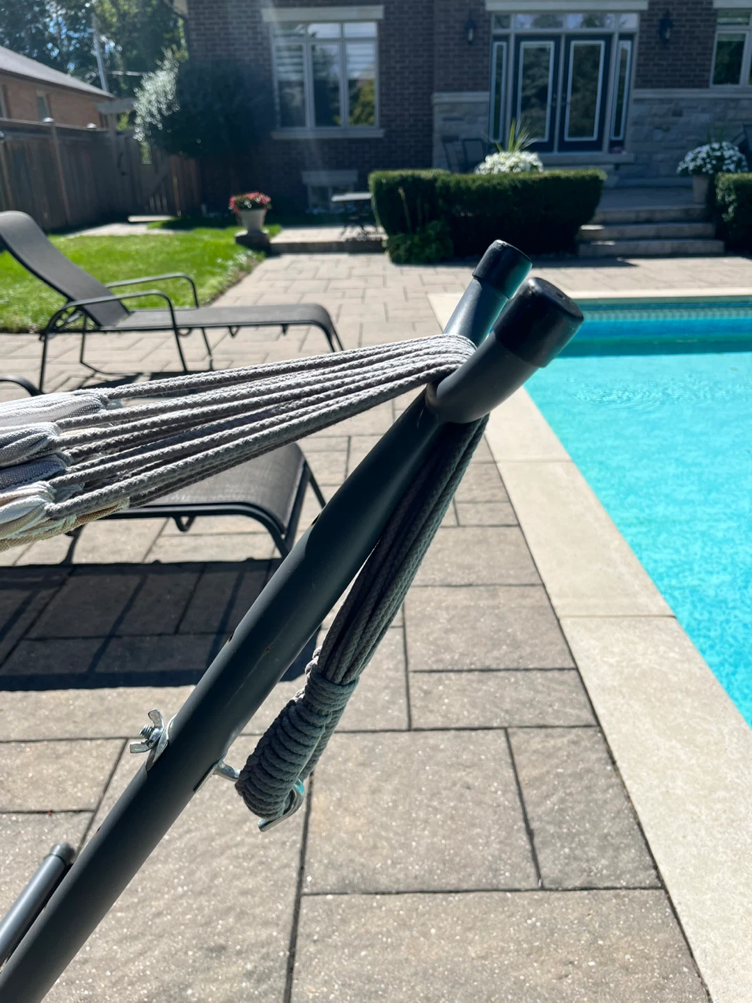 Striped Hammock with Stand - photo 5