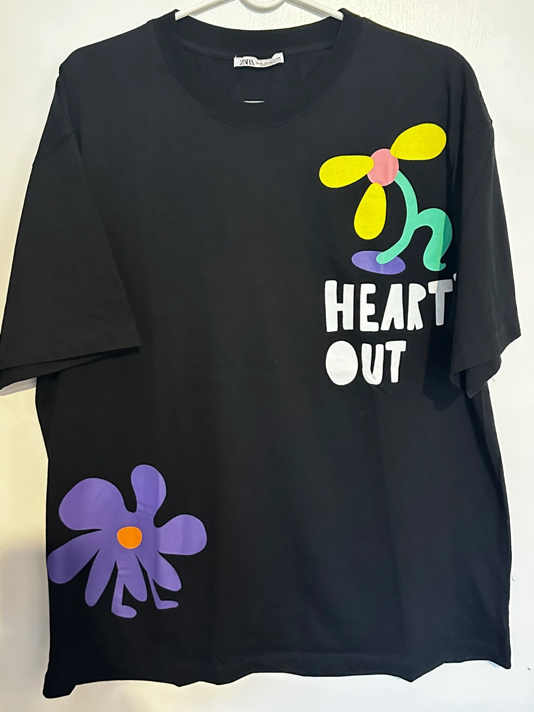 ZARA Black Graphic T-Shirt
