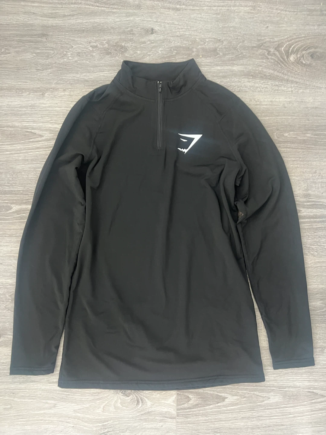 Gymshark Quarter-Zip Pullover – Black, Size XL