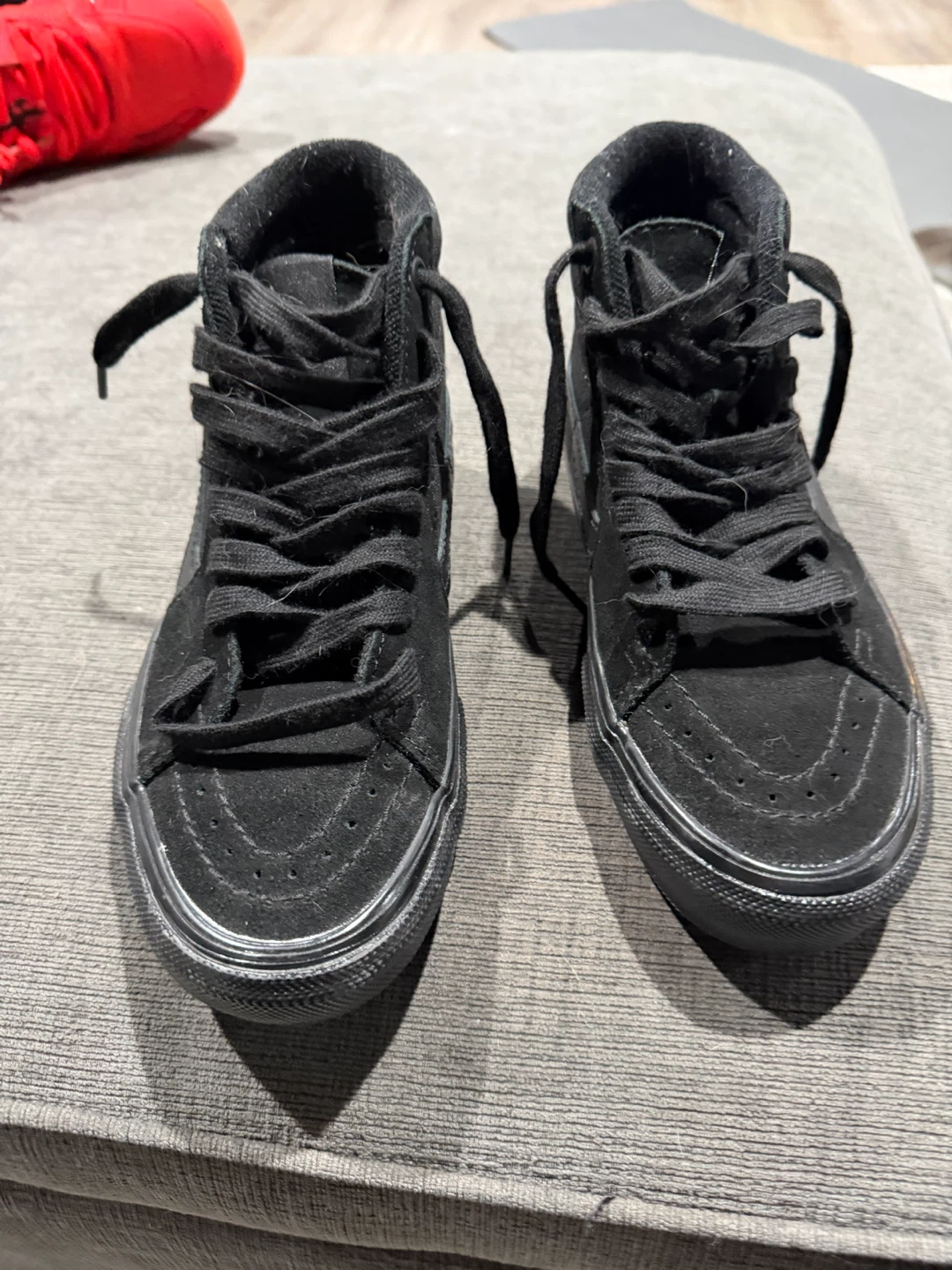 Youth 4 Vans SK8-Hi Pro Black Suede Skate Shoes