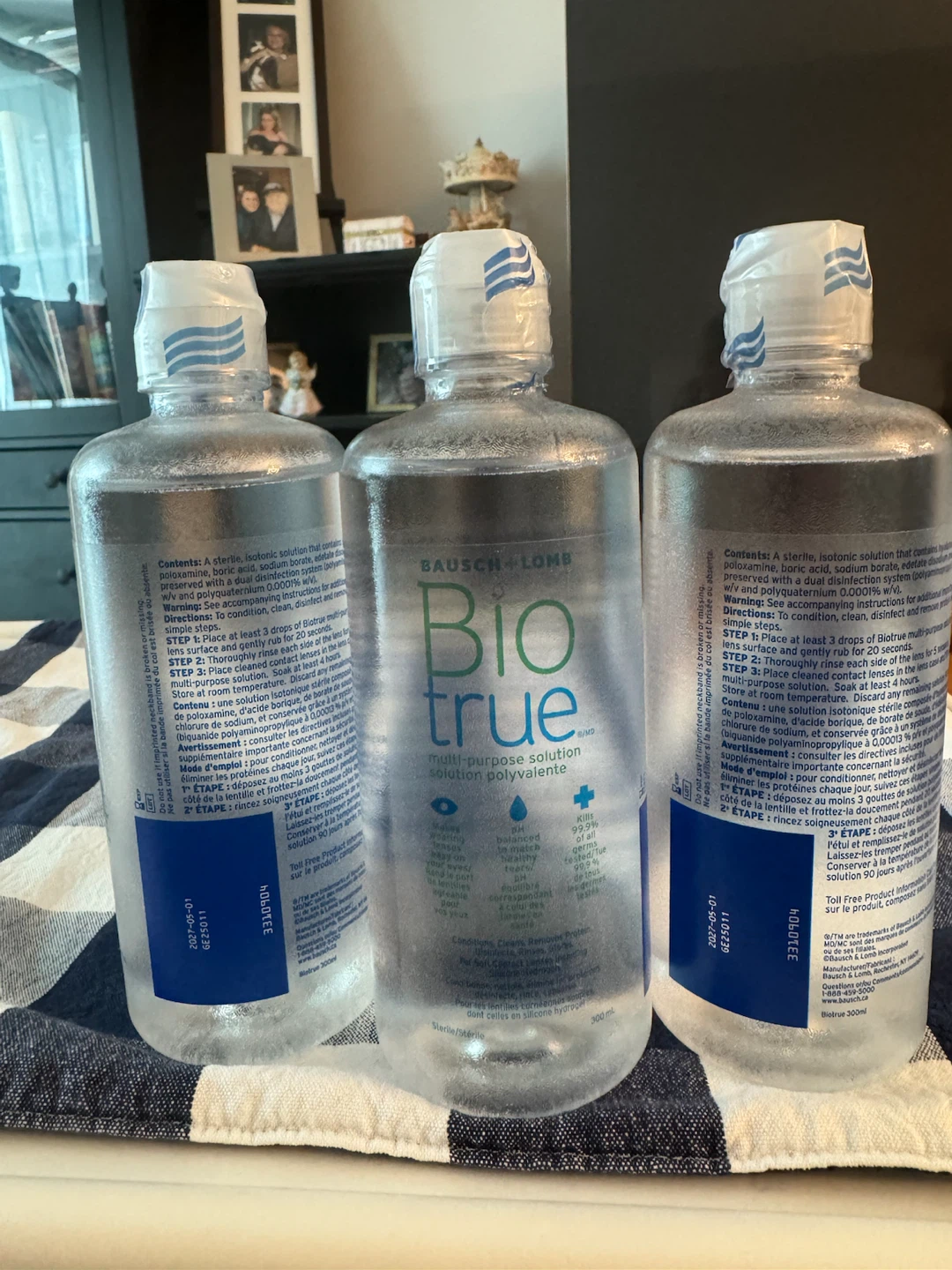 3 Unopened Bottles of Biotrue Multi-Purpose Contacts Solution - photo 2