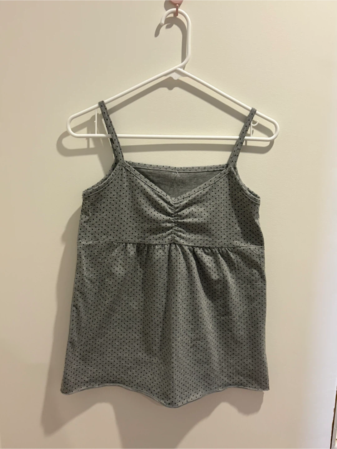 Grey polka dot tank top - photo 2