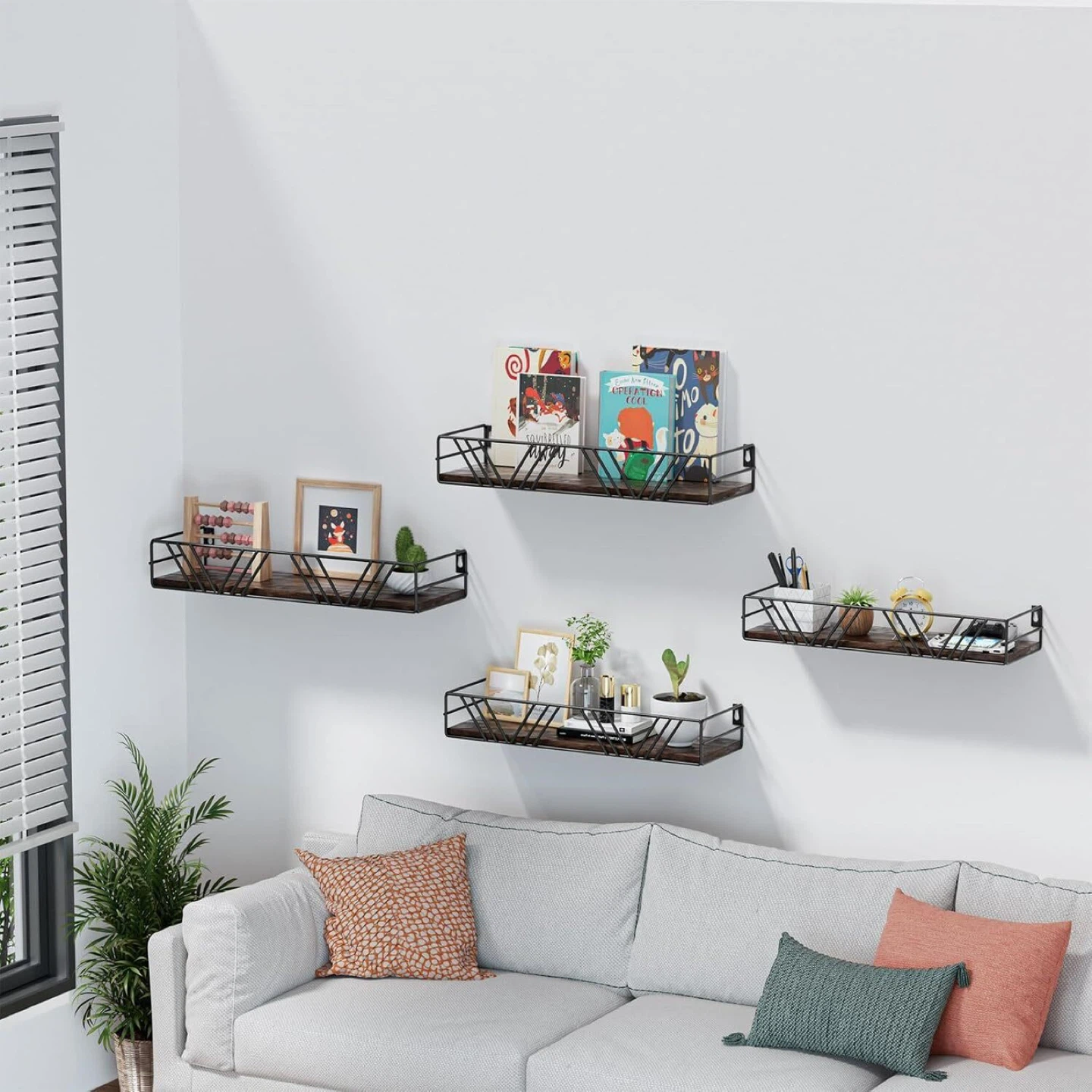 Amaoot Floating Shelves - Set of 4 - New