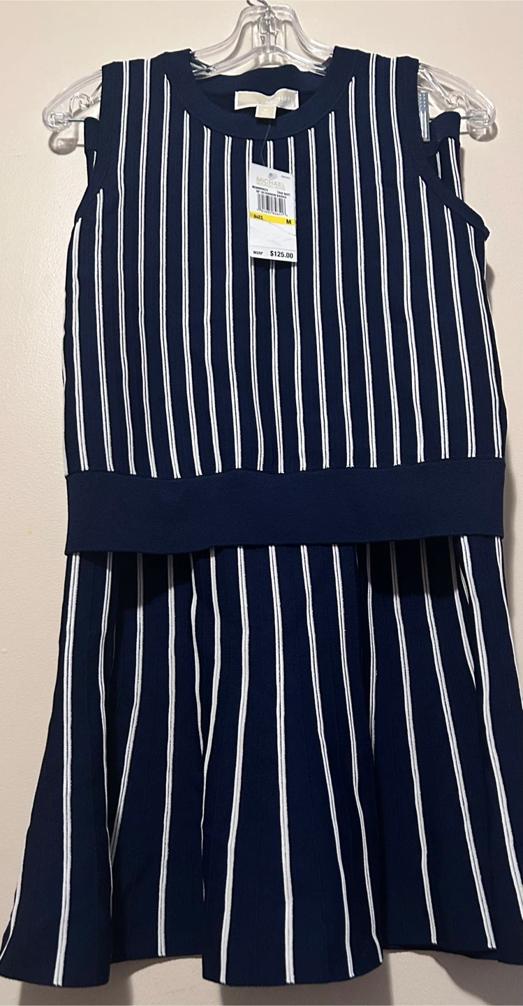Michael Kors Set Skirt & Striped Sleeveless Top Size M - photo 5
