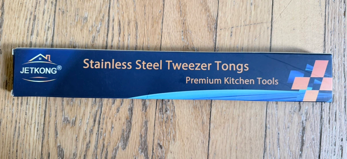 JETKONG Stainless Steel Tweezer Tongs - 6 Pcs