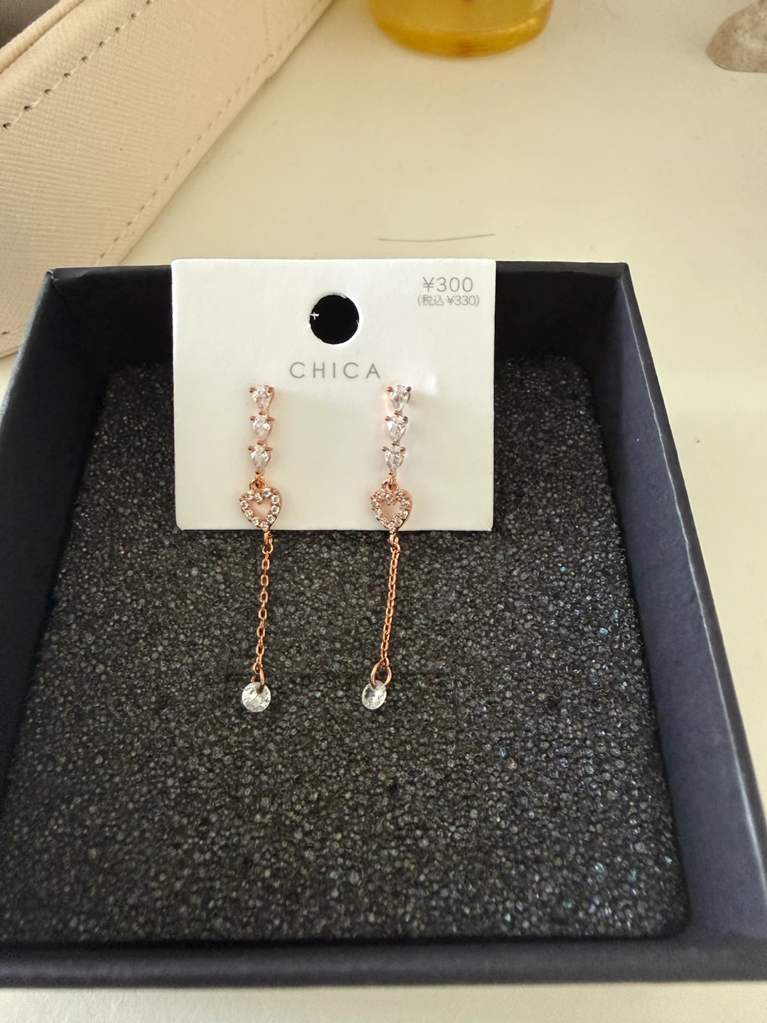 Korea rose gold earring - photo 2