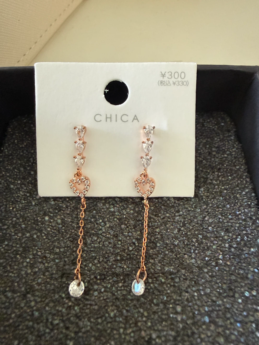 Korea rose gold earring - photo 3
