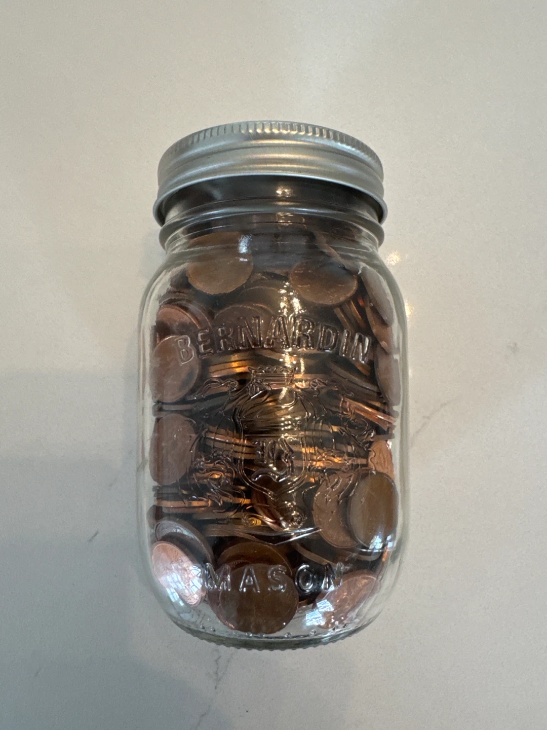 Jar of old pennies