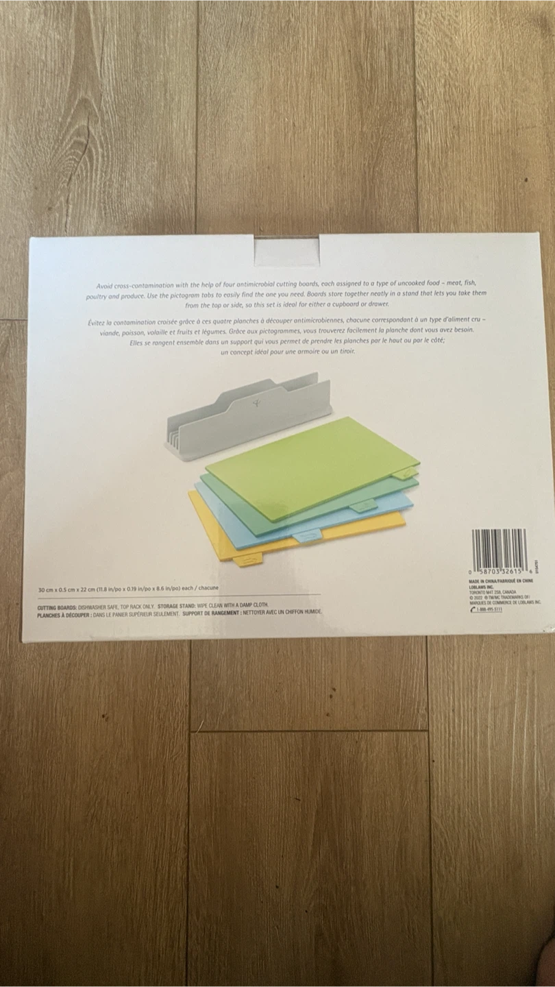 President's Choice Antimicrobial Colour-Coded Cutting Board Set - photo 2