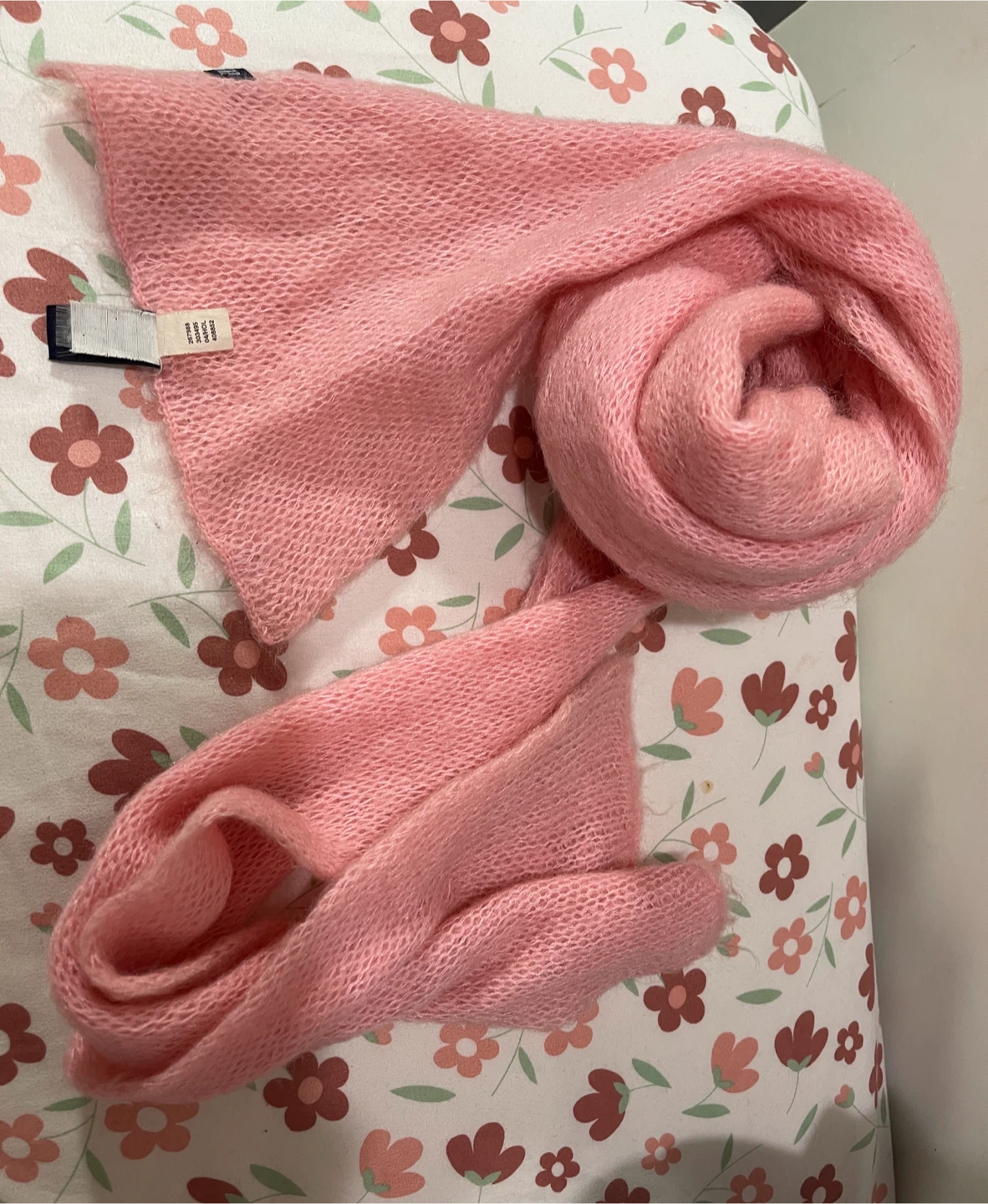 Pink Fuzzy Scarf
