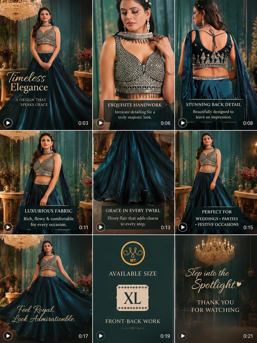 Lehenga Set with Exquisite Handwork only $69