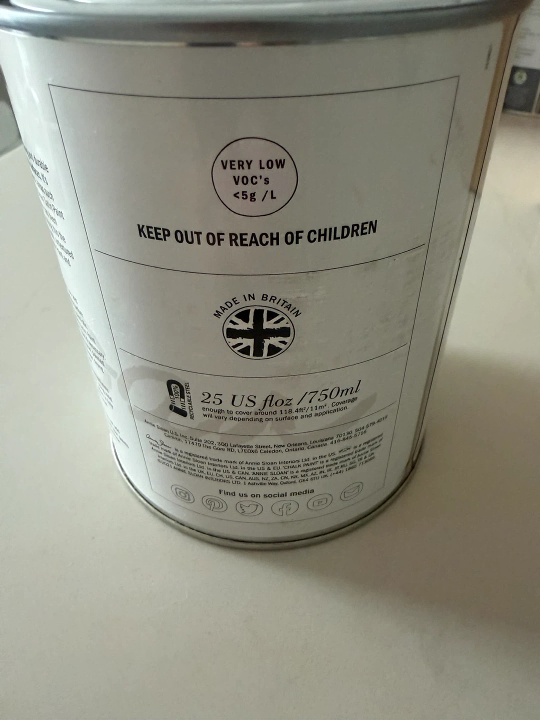 Annie Sloan Satin Paint Pure 750ml - photo 2