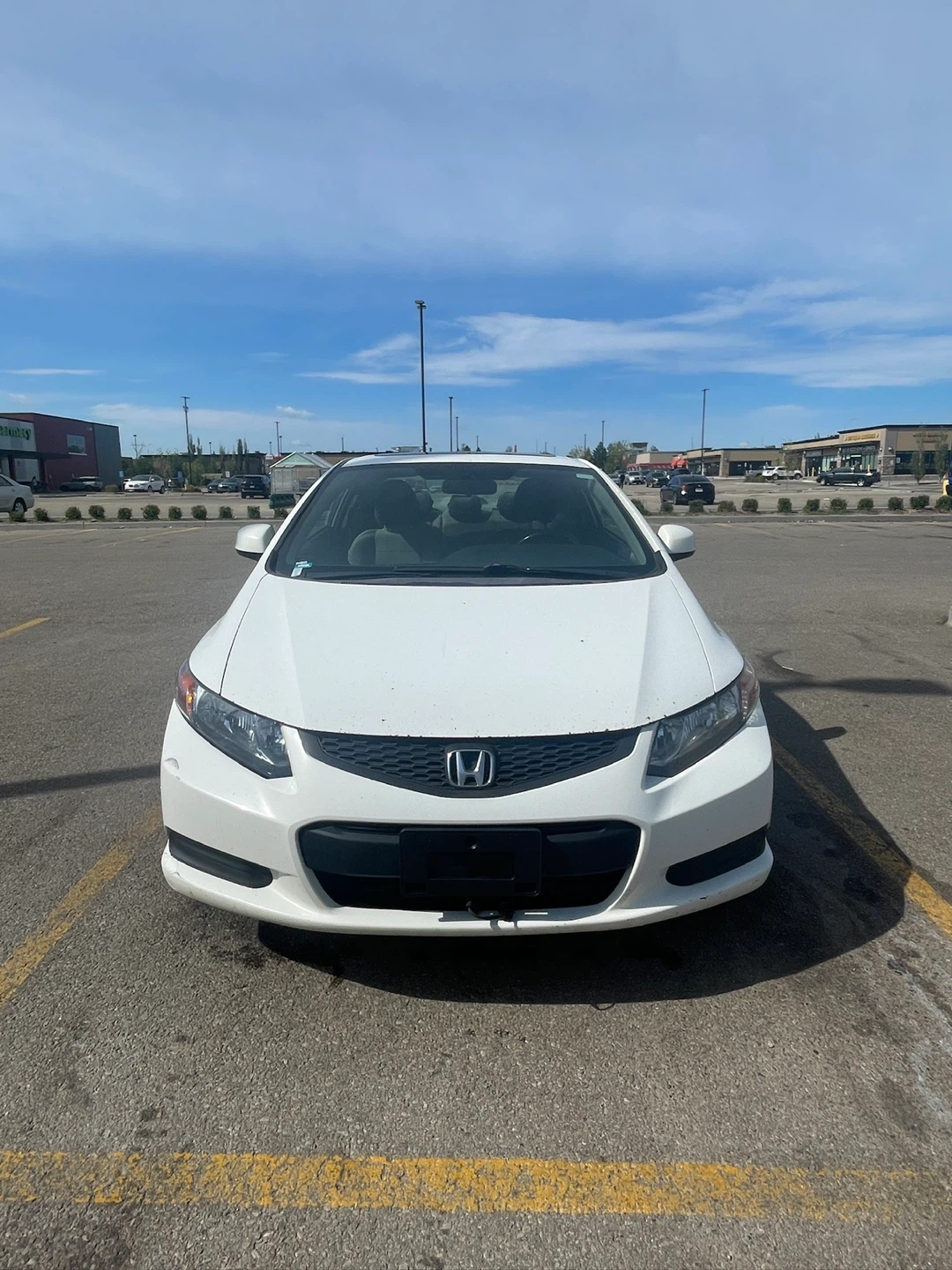 White Honda Civic Coupe 2012