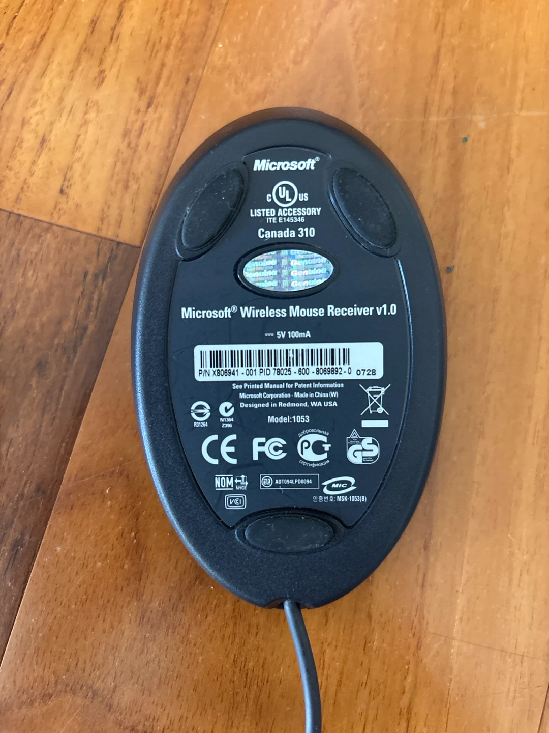 Microsoft Wireless Mouse Receiver v1.0 - photo 3