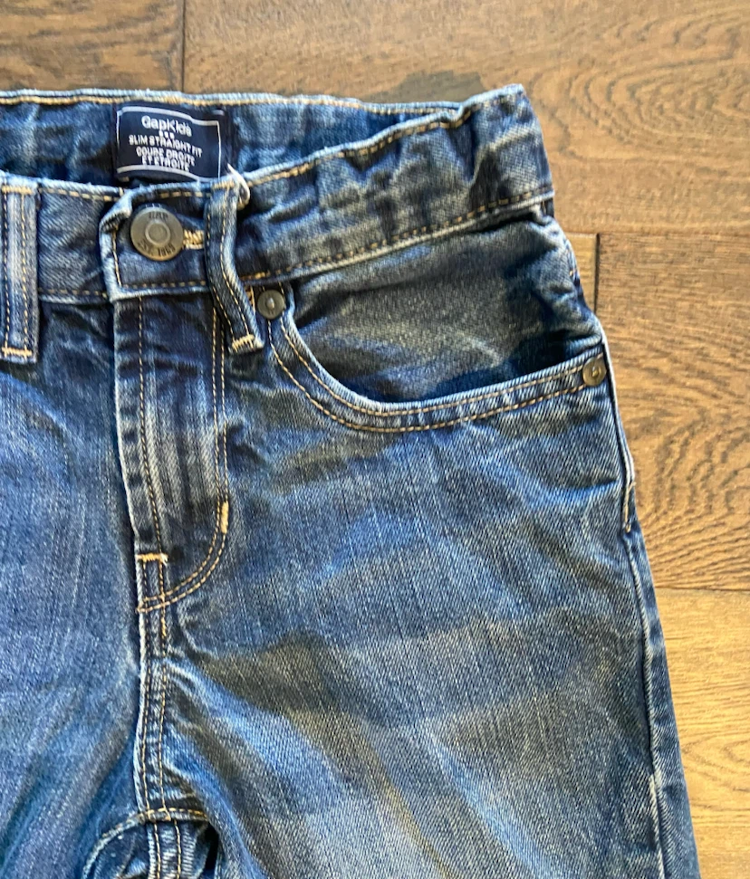 EUC: GapKids Slim Straight Jeans Size 7 - photo 4