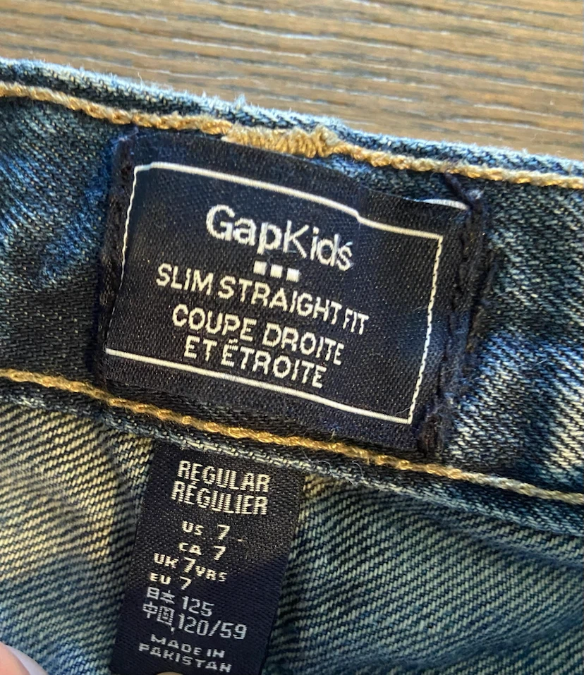 EUC: GapKids Slim Straight Jeans Size 7 - photo 5