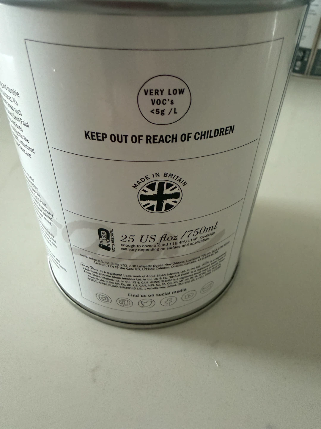 Brand New Annie Sloan Satin Paint  750ml - Oxford Navy - photo 2