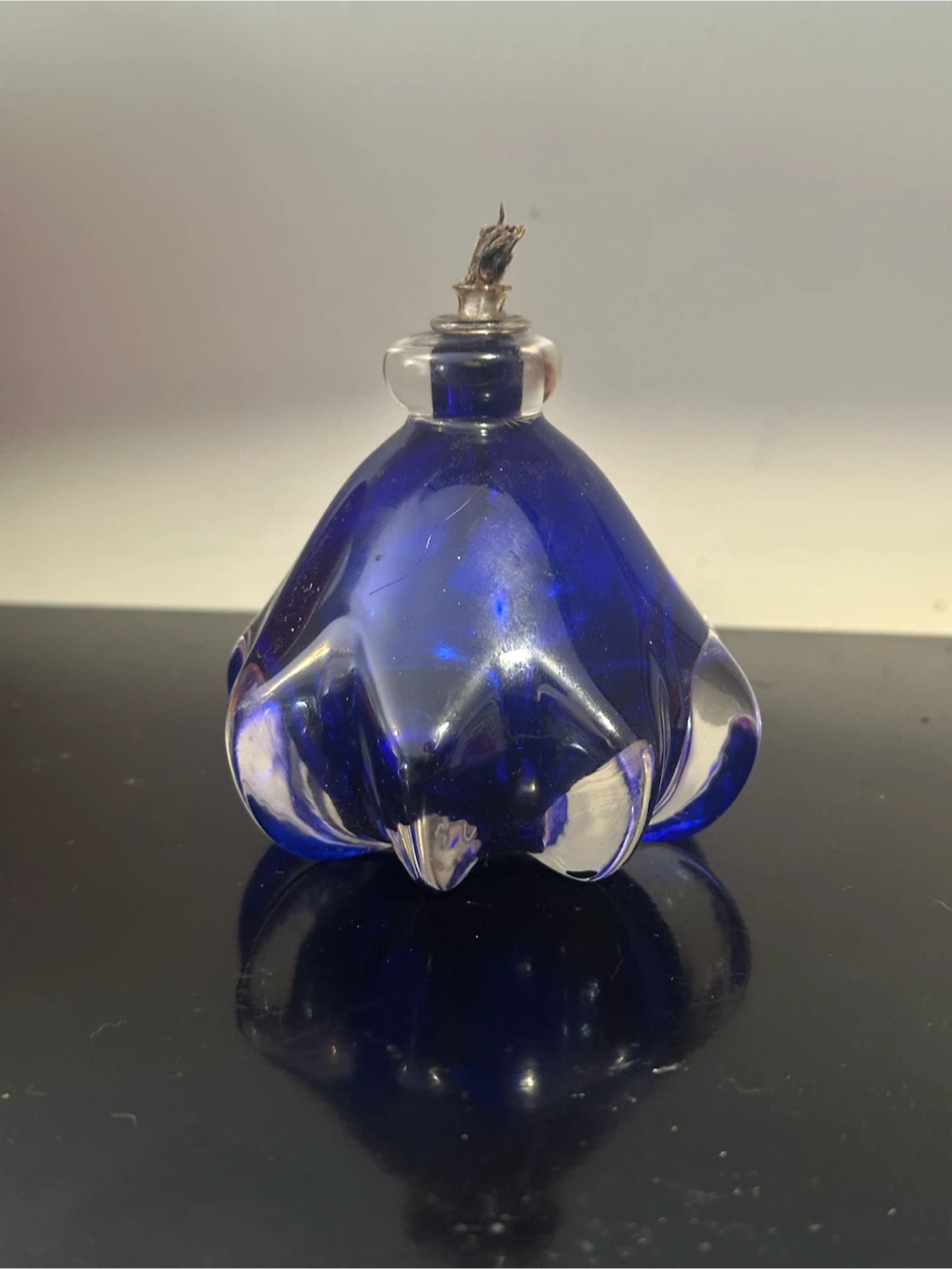 John Pryor art glass oil candle made in mission