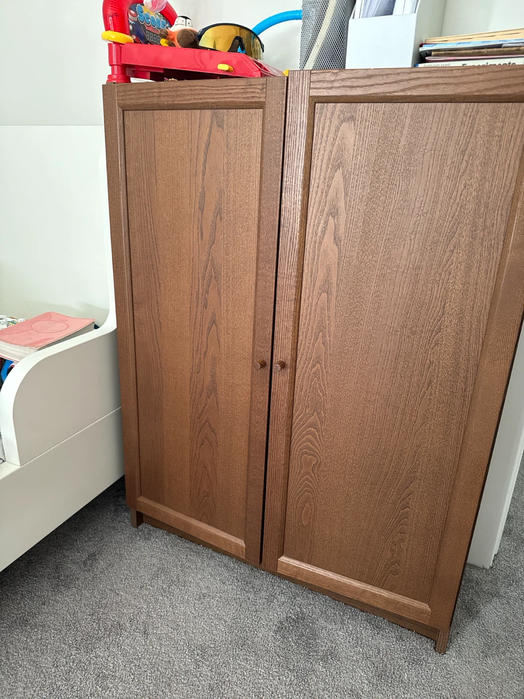 Wooden Storage Cabinet with Shelves - photo 4