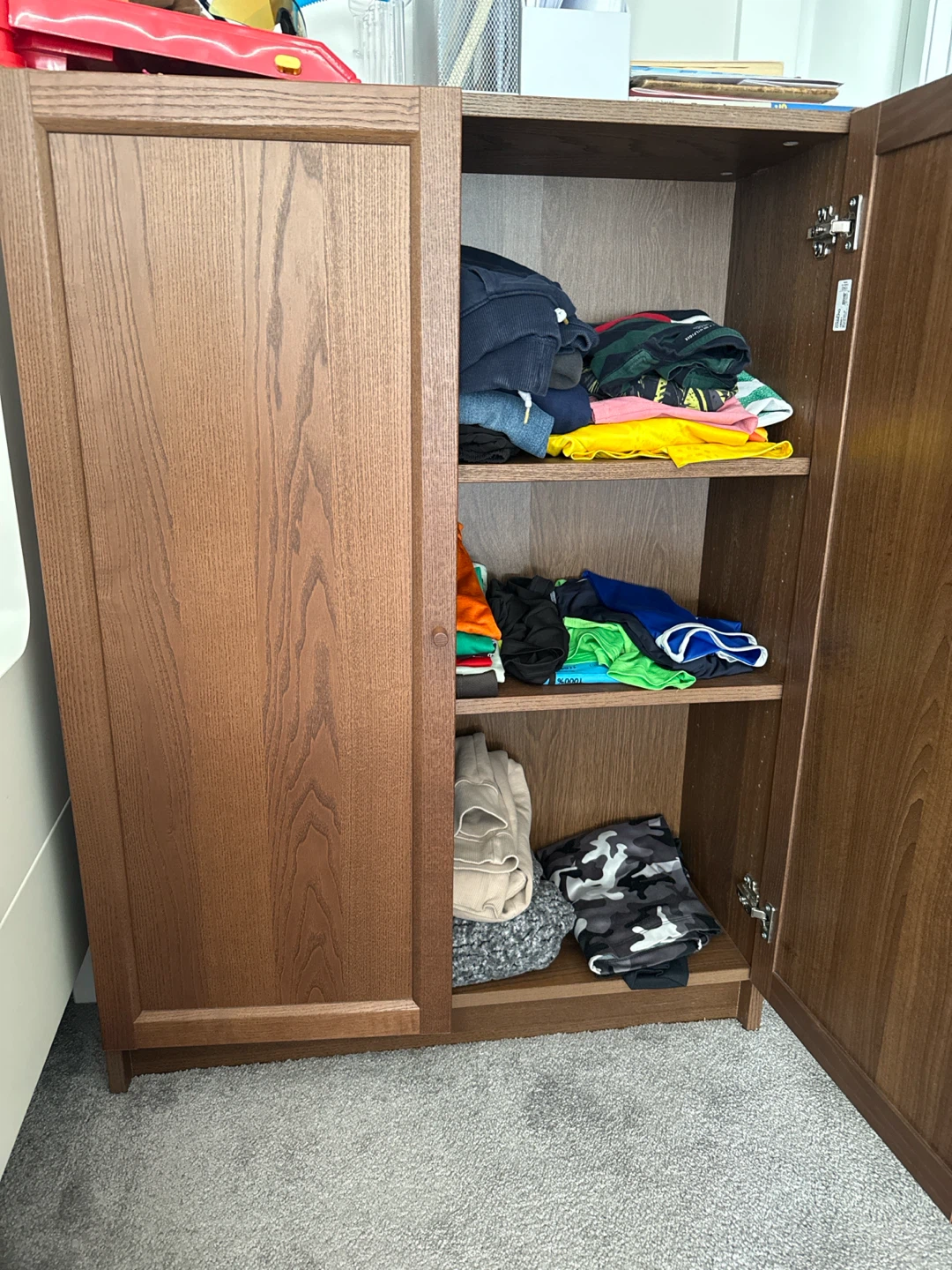 Wooden Storage Cabinet with Shelves - photo 5