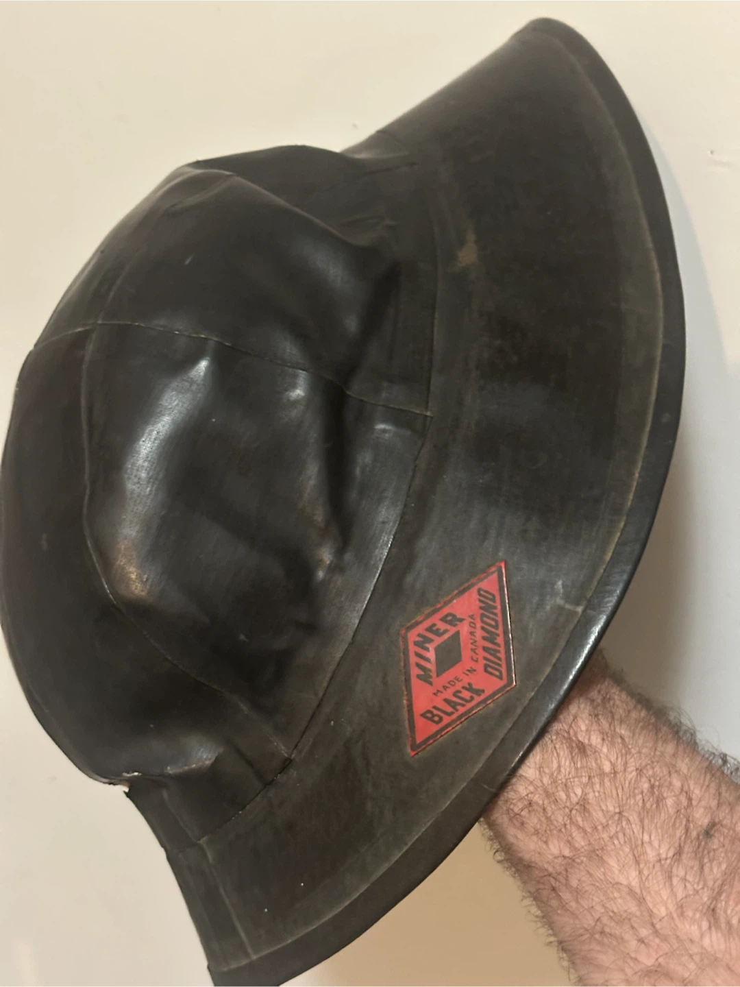 Vintage Kaufman Black Diamond Miner Rubber Hat