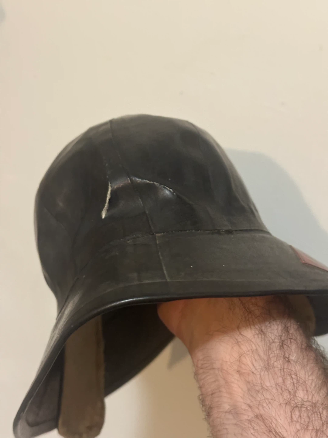 Vintage Kaufman Black Diamond Miner Rubber Hat - photo 2