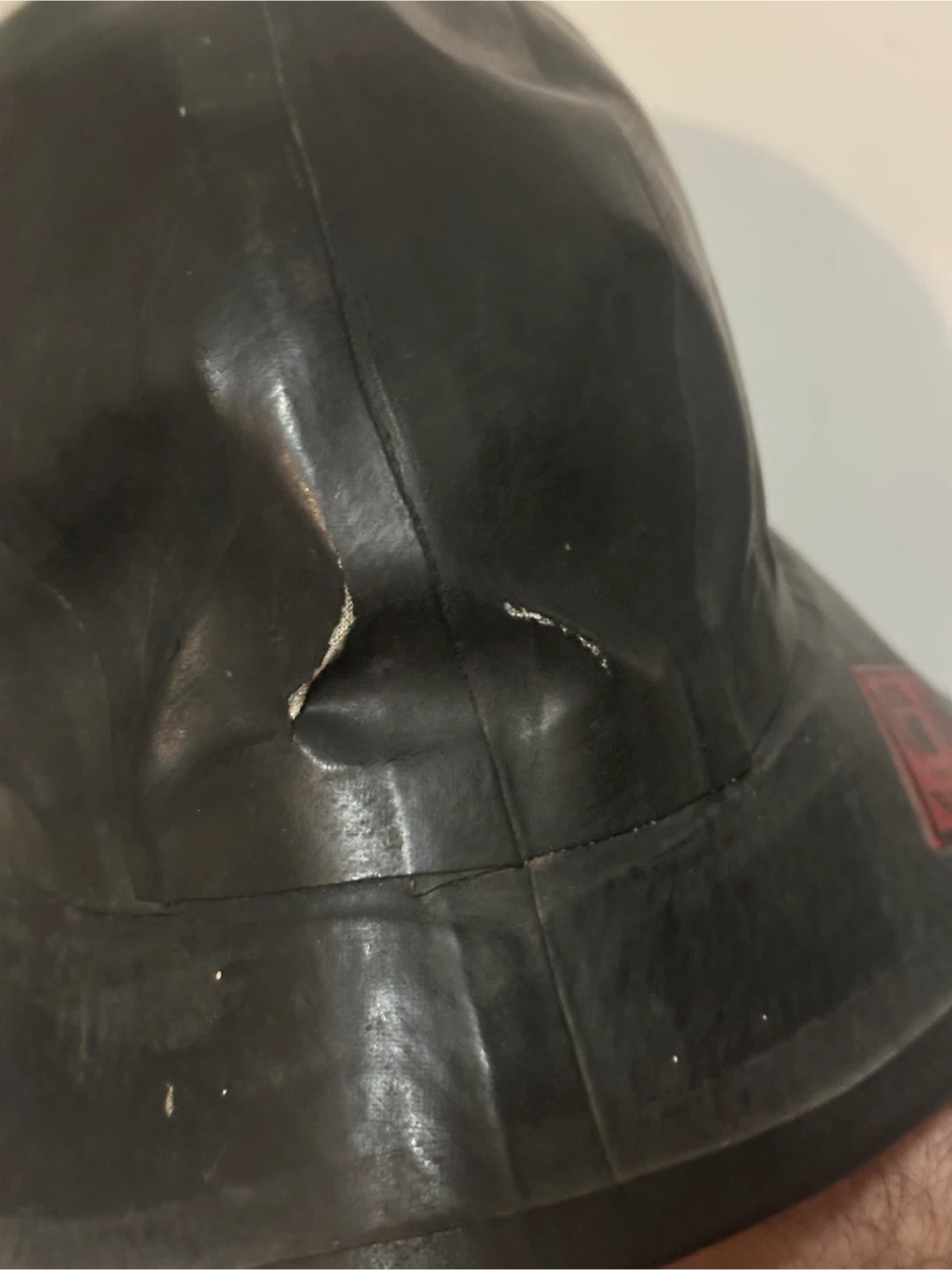Vintage Kaufman Black Diamond Miner Rubber Hat - photo 3