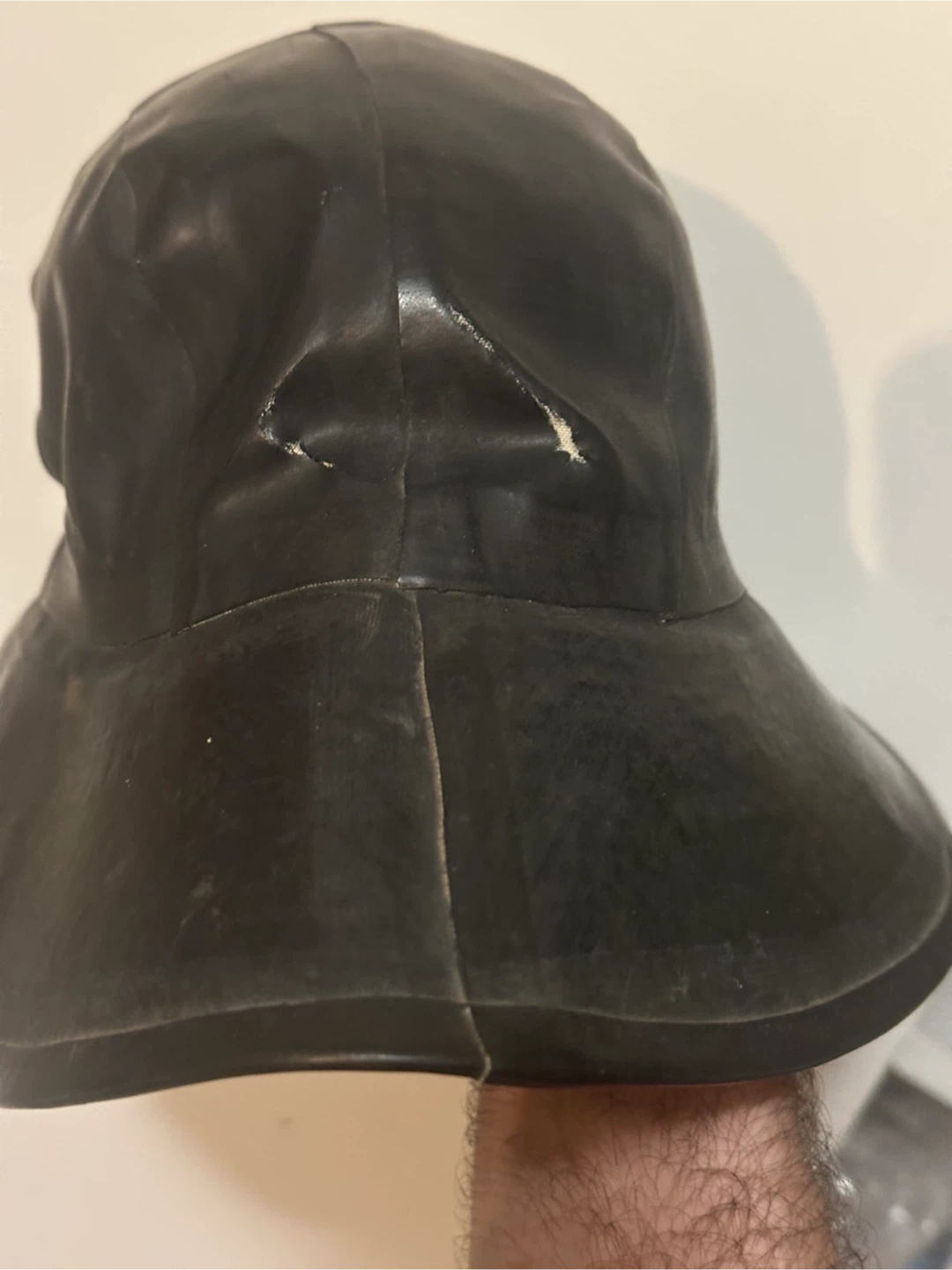 Vintage Kaufman Black Diamond Miner Rubber Hat - photo 5