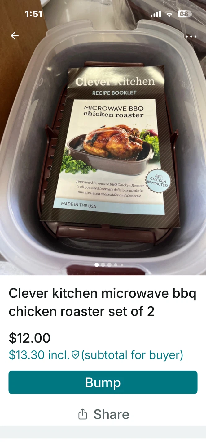 Clever Kitchen Microwave BBQ Chicken Roaster Set (Set of 2)