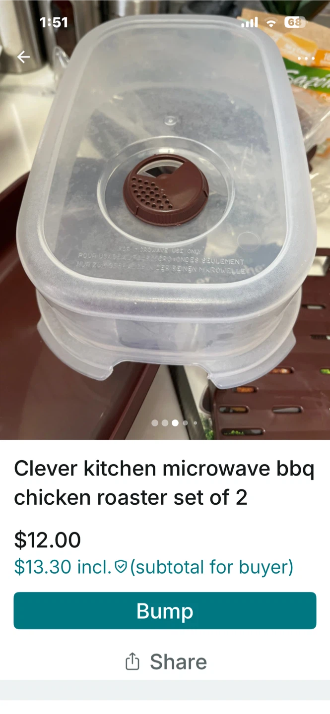 Clever Kitchen Microwave BBQ Chicken Roaster Set (Set of 2) - photo 3