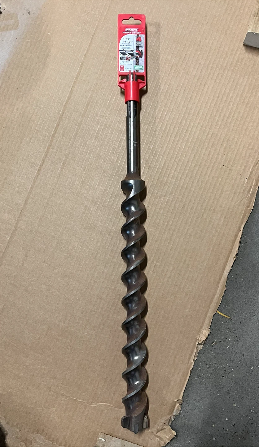 🇩🇪 NEW Diablo SDS MAX Rebar Demon Hammer Bit 1-1/2" x 16" x 21"