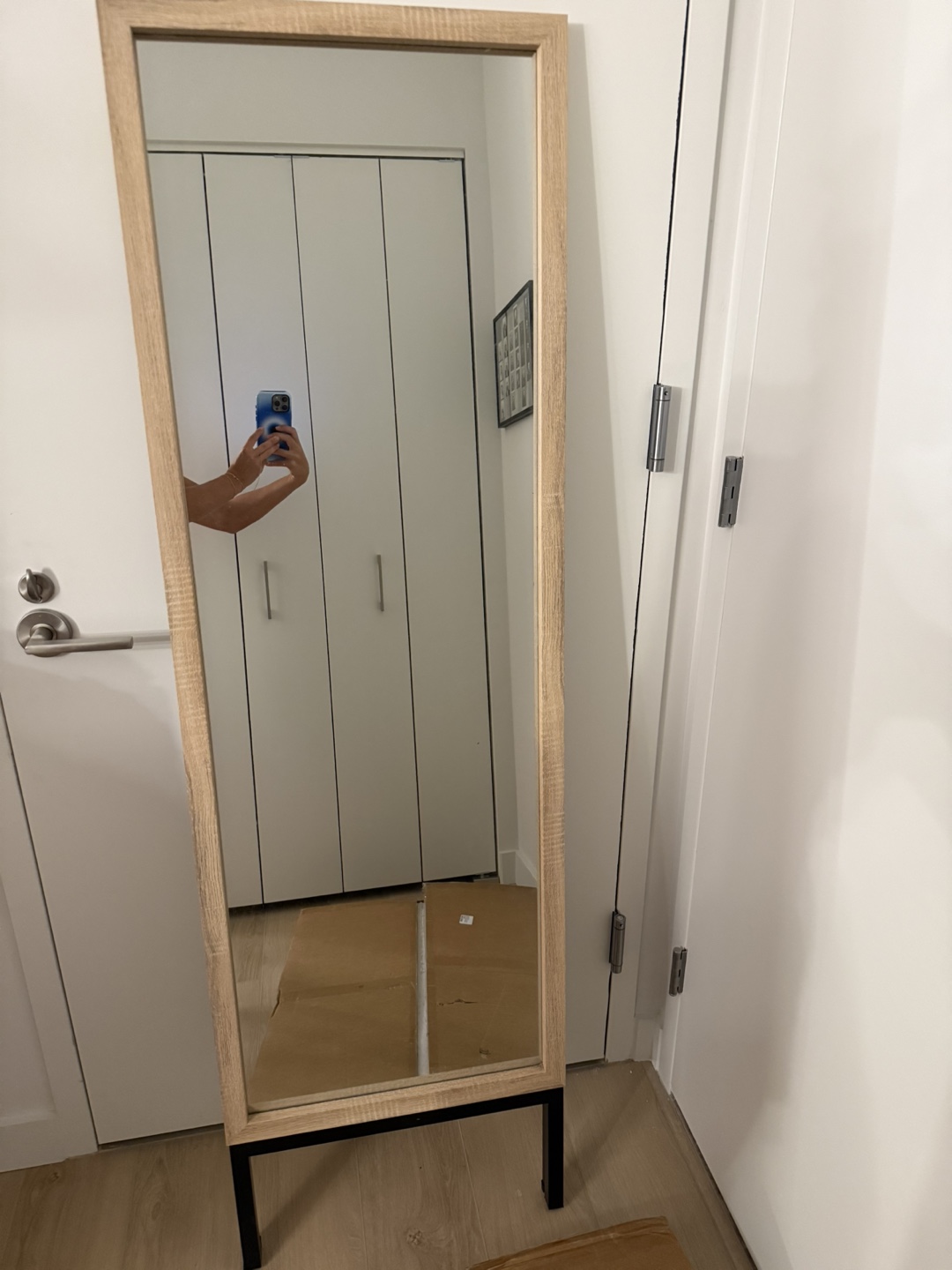 Full Length Standing Mirror with Wooden Frame