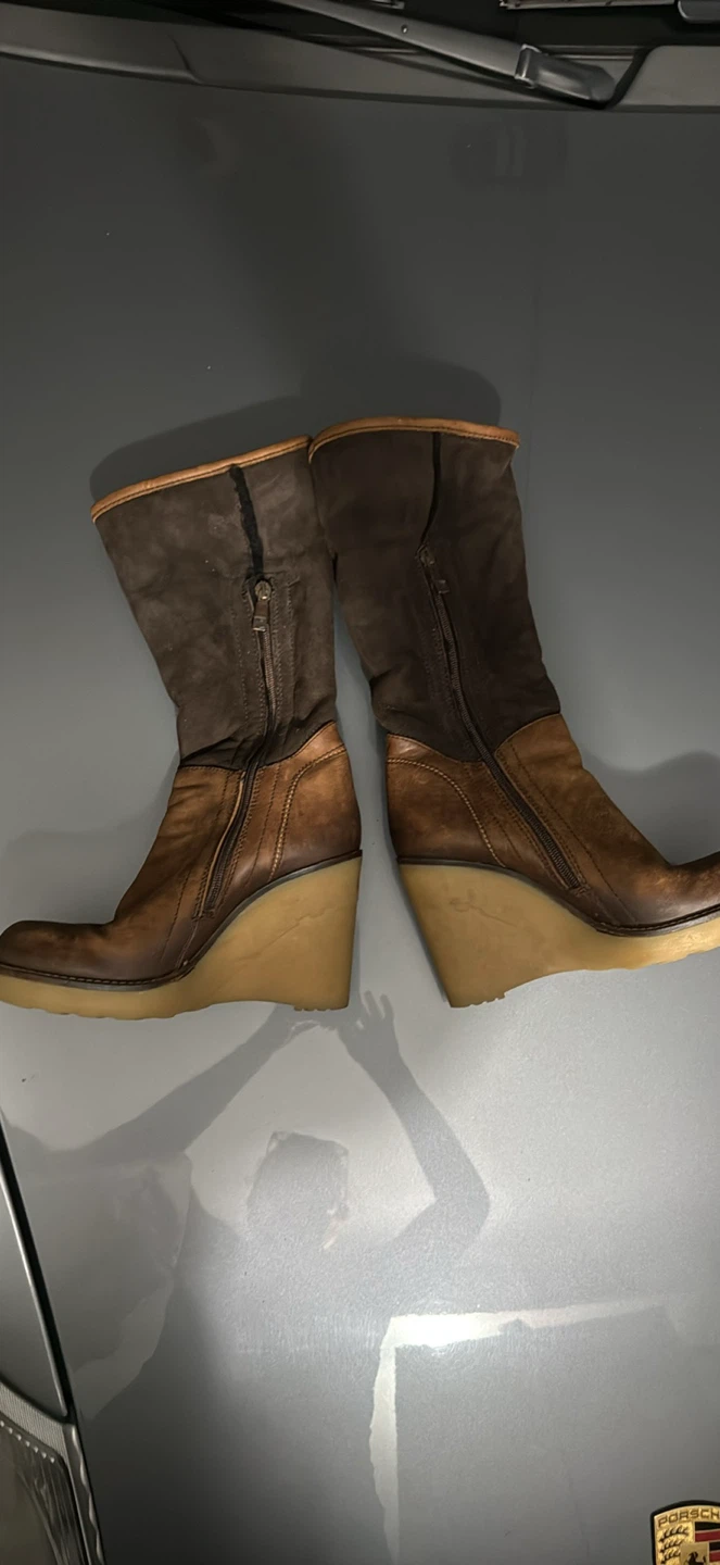 Brown leather & Suede boots