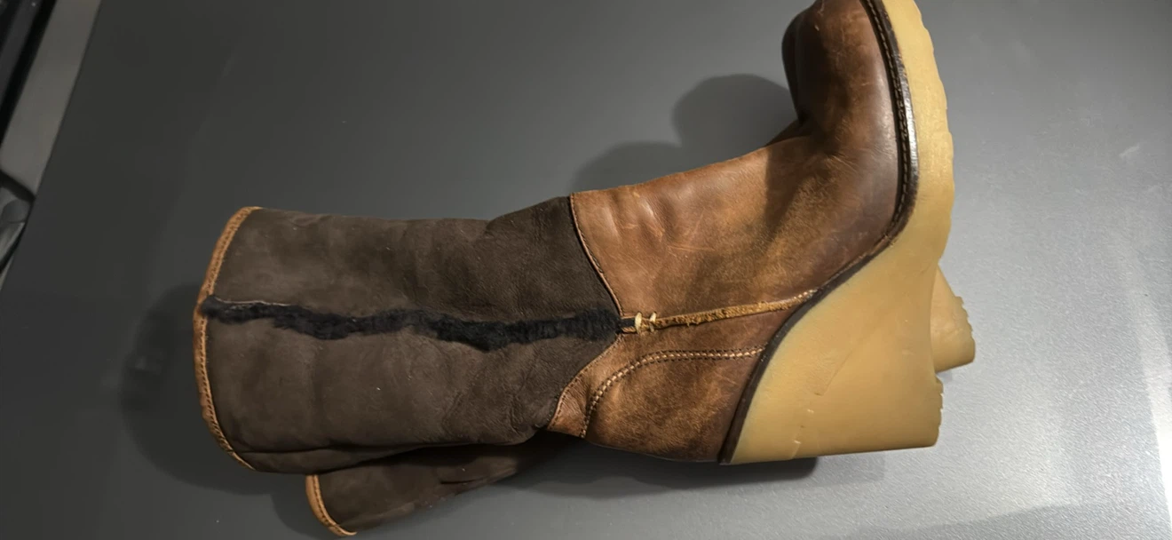 Brown leather & Suede boots - photo 2