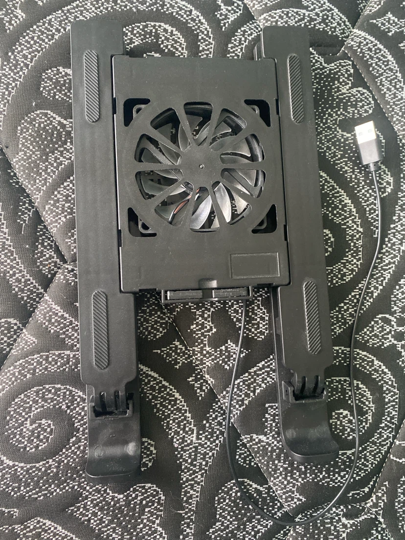 Black Laptop Cooling Pad with Fan