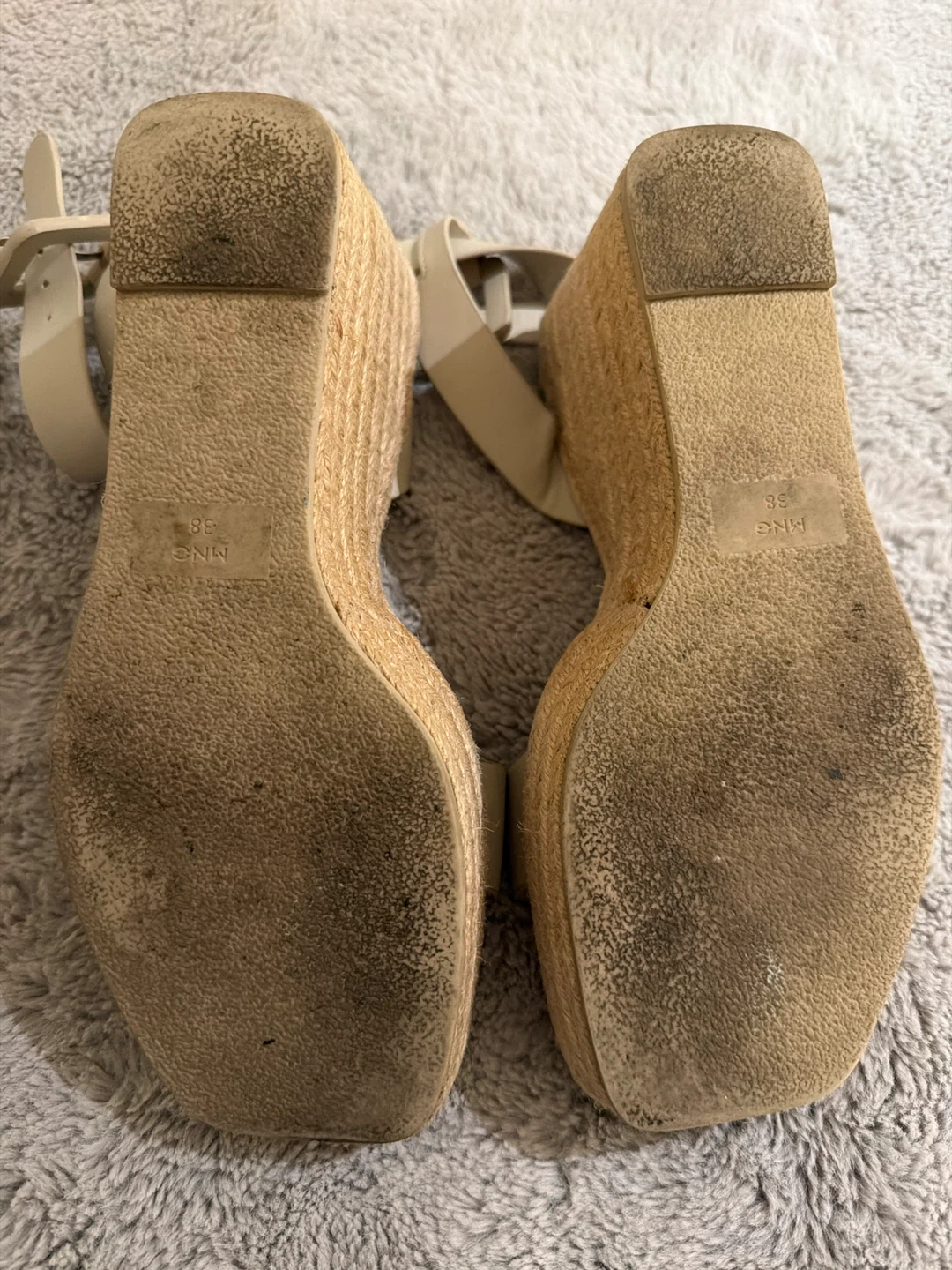 MNG Beige Espadrille Wedge Sandals - photo 4