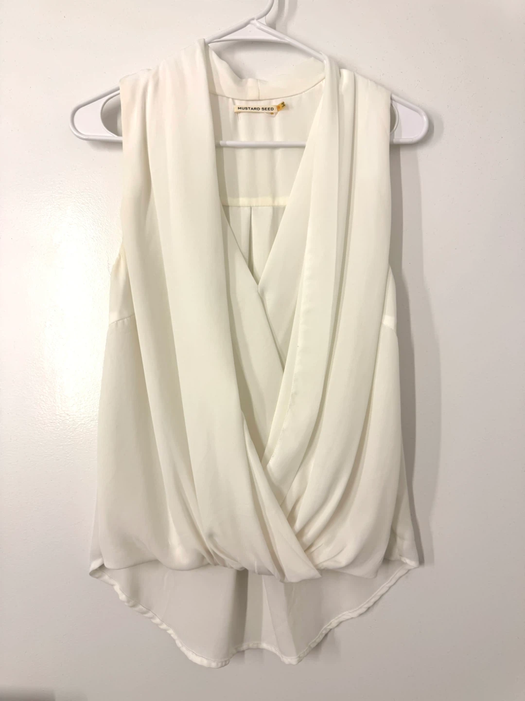 Mustard Seed Sleeveless Wrap Blouse S