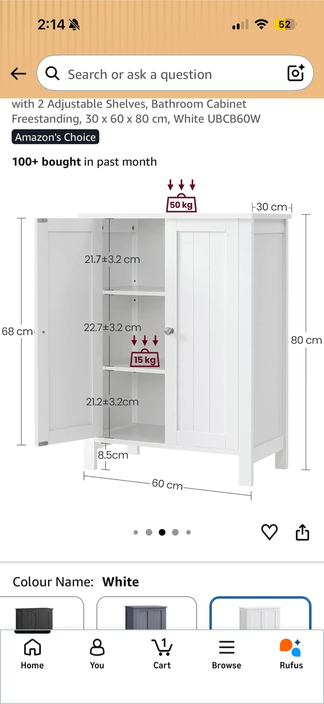 White storage cabinet - photo 2