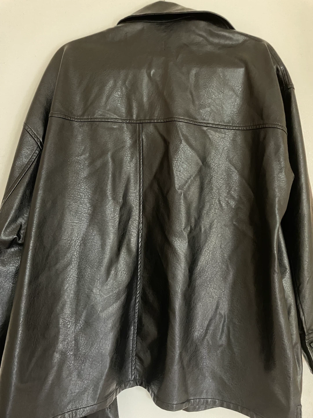 Oak + Fort Faux Leather Button-Up Shirt Jacket - photo 2