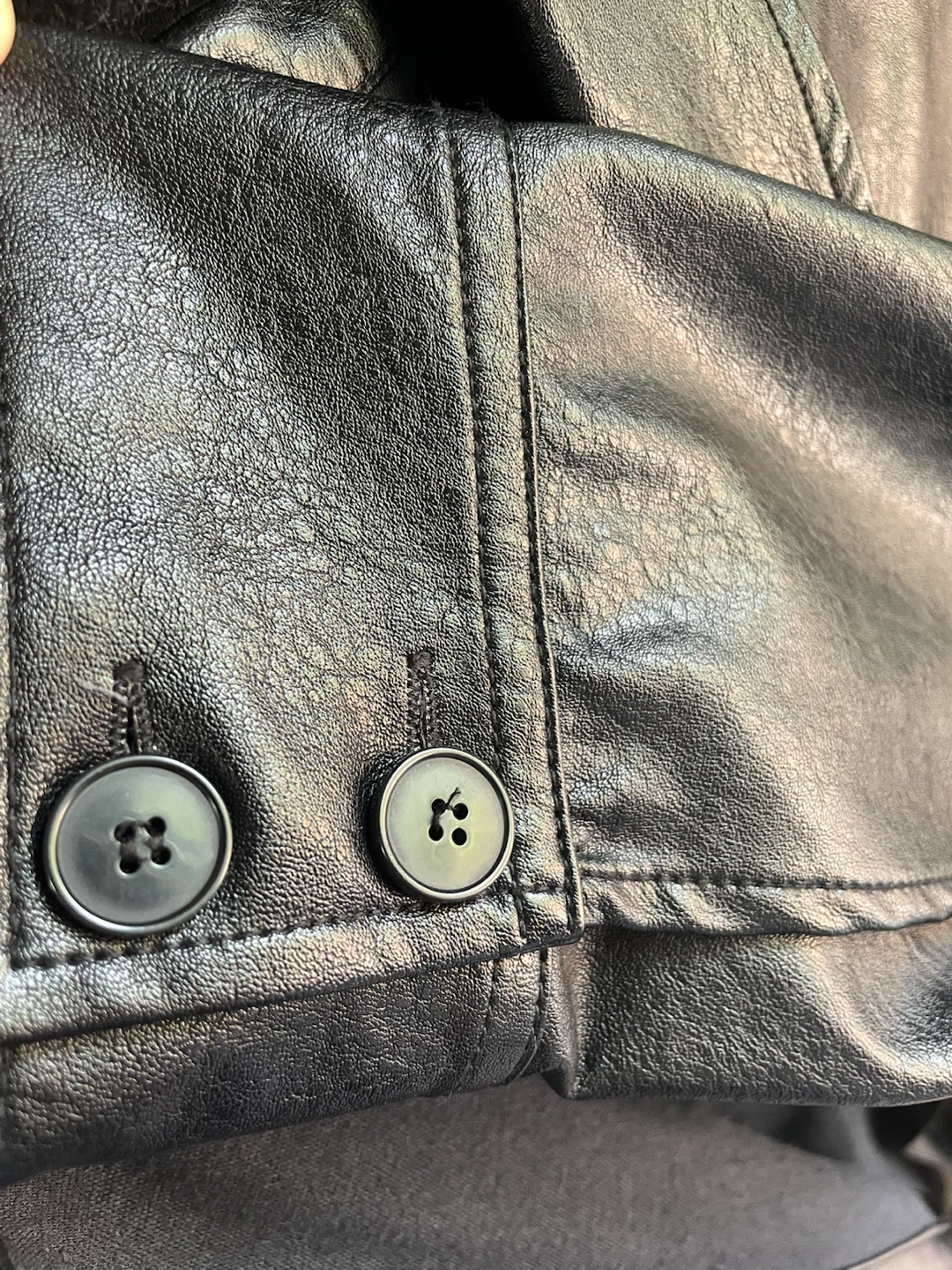Oak + Fort Faux Leather Button-Up Shirt Jacket - photo 4