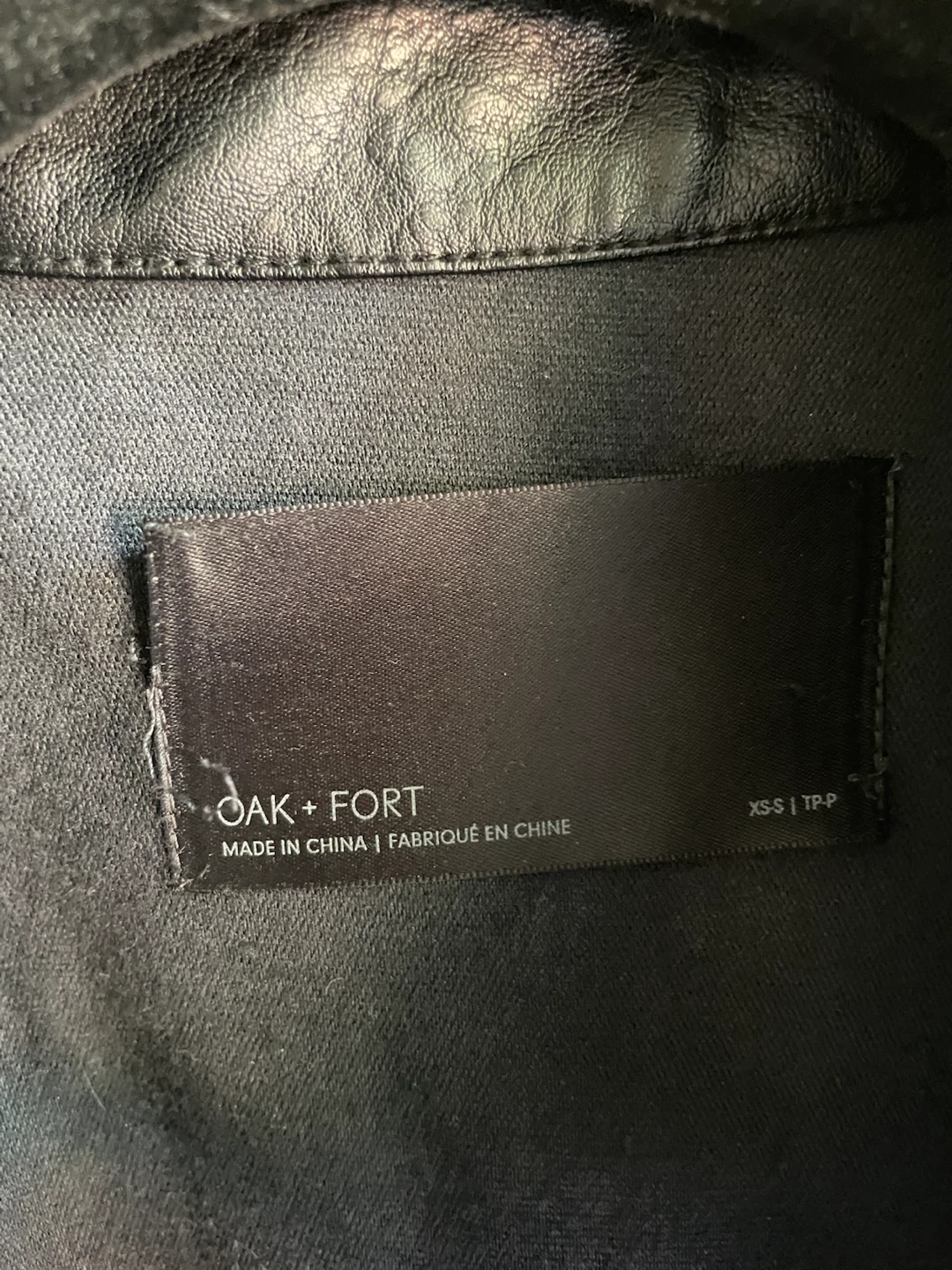 Oak + Fort Faux Leather Button-Up Shirt Jacket - photo 5