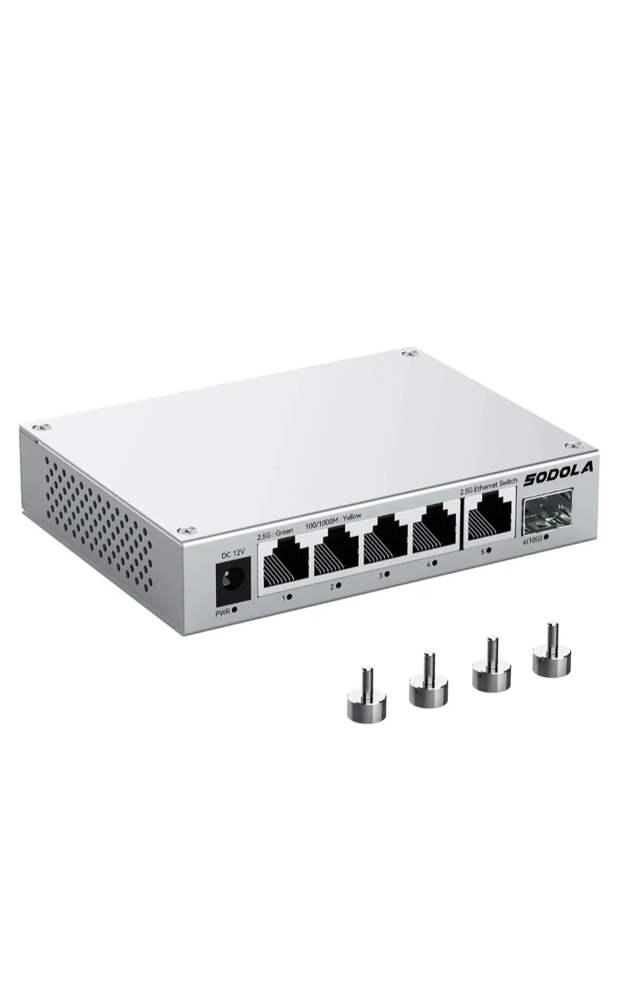 SODOLA 6 Port 2.5Gb Smart Web Ethernet Switch