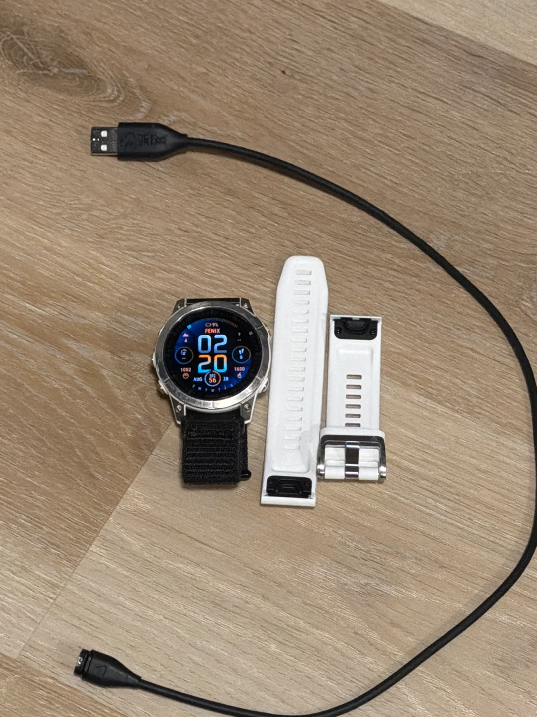 Garmin Epix 2 47mm White Smartwatch with Extra Bands