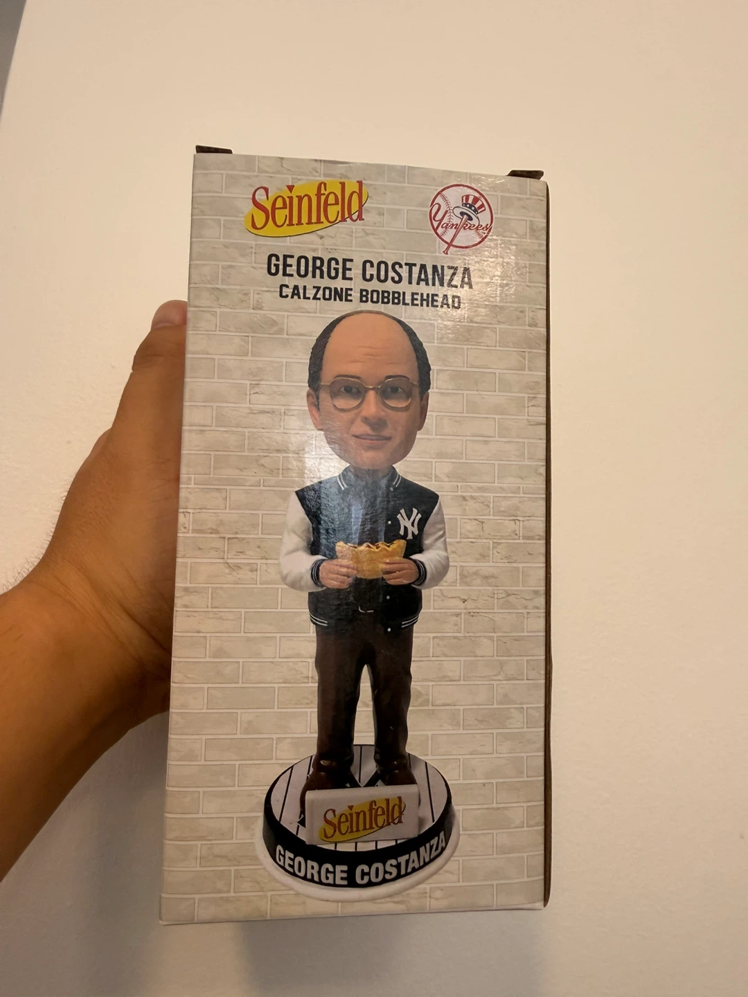 2026 Yankees George Costanza Calzone Bobblehead – New in Box