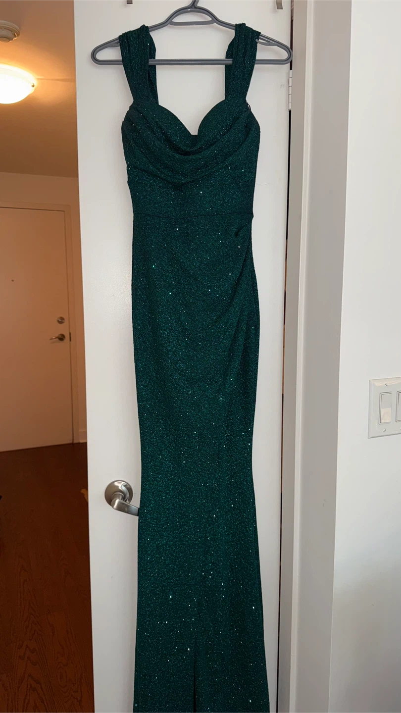 Emerald Green Sparkly Gown - photo 2