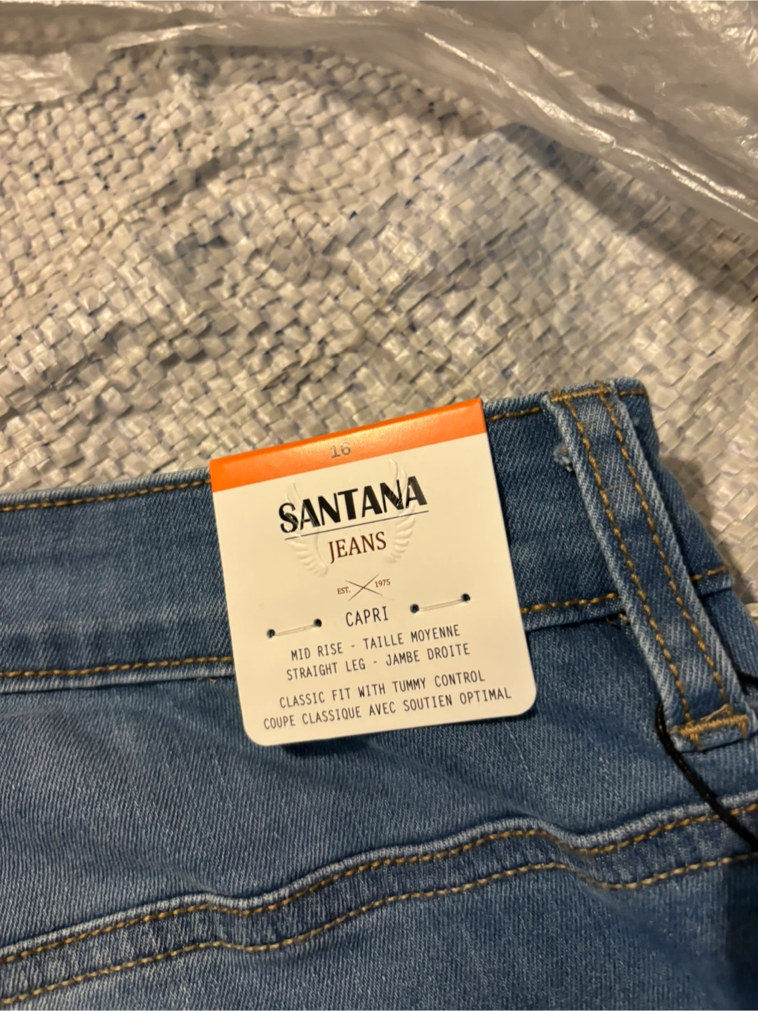 Santana Jeans Women's Mid Rise Straight Leg Capri Jeans Size 16 - photo 3