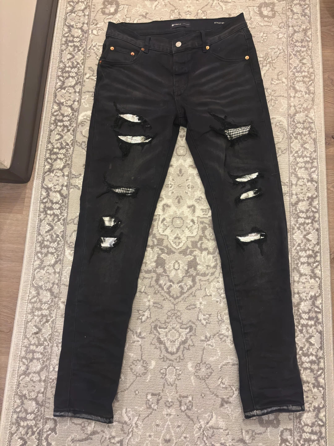 Purple Brand Black Distressed Jeans