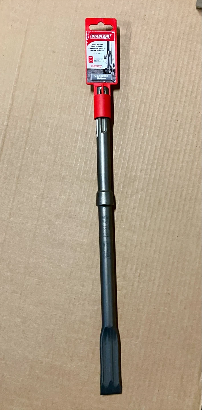 🇮🇹 NEW DIABLO SDS-Max Dual Tooth Flat Chisel 1" x 16"